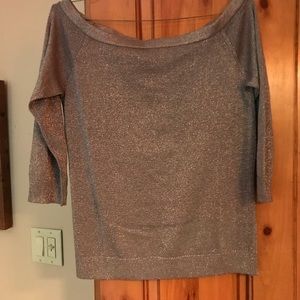 NWT Ann Taylor Metallic boatneck sweater